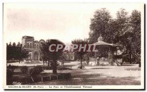 Old Postcard Salies de Bearn Park and Thermal Establishment