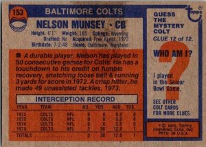 1976 Topps Football Card Bill Olds Baltimore Colts sk4316