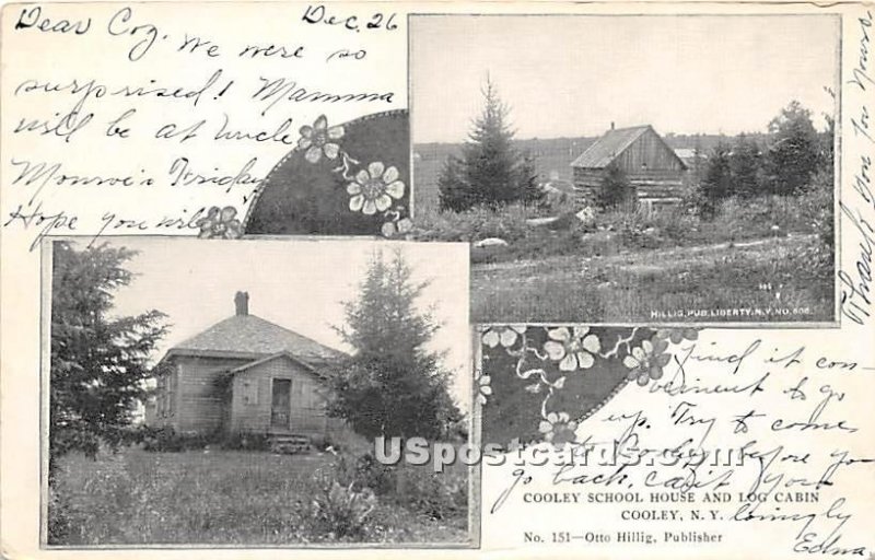 Cooley School House and Log Cabin - New York