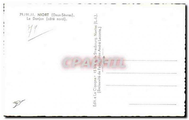 Old Postcard Niort The dungeon