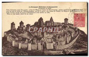 Old Postcard Burgundy Historical and Monumental Dun Fortress