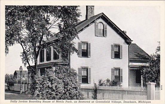 Michigan Dearborn Sally Jordan Boarding House Of Menlo Park As Restored At Gr...