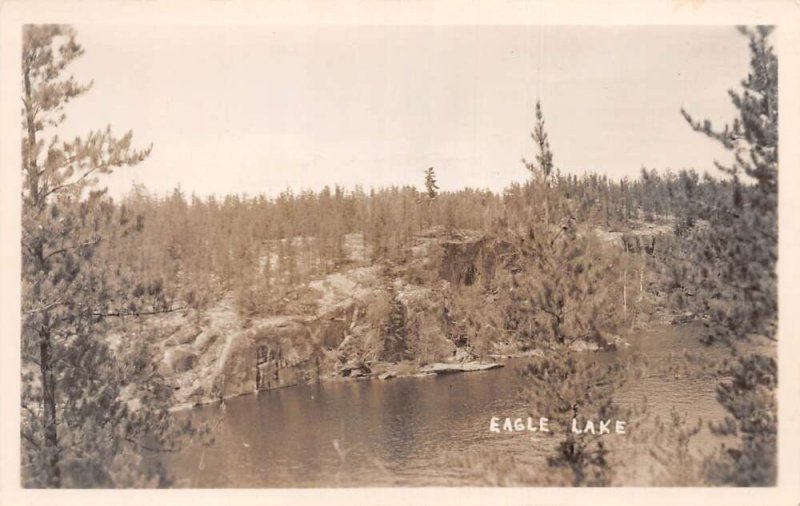 Eagle Lake Ontario Canada ? Scenic View Real Photo Vintage Postcard AA69922
