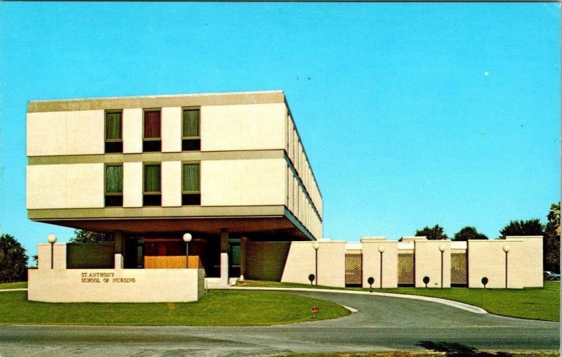 2~ca1950s Postcards Rockford IL Illinois ST ANTHONY HOSPITAL & SCHOOL OF NURSING