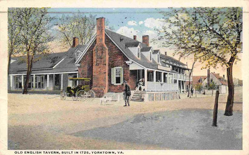 Old English Tavern Yorktown Virginia 1920s postcard