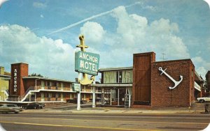 Nashville, Tennessee ANCHOR MOTEL Roadside c1960s Cars Chrome Vintage Postcard