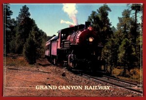 Arizona, Grand Canyon - Railway - Train Approaching Crossing - [AZ-414X]