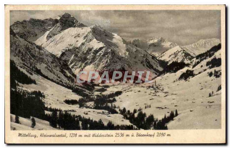 Postcard Old Mittellecg Kleinwalsectal Mit Widdecstein Bacenkopf