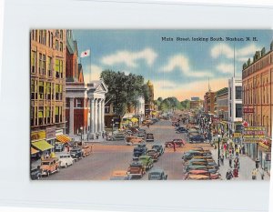 Postcard Main Street, looking South, Nashua, New Hampshire