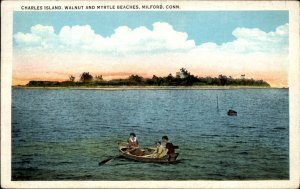 Milford Connecticut Charles Island Walnut & Myrtle Beach Vintage Postcard