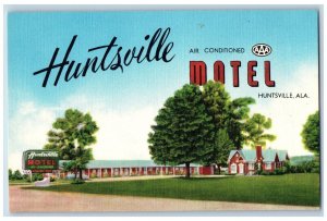 Huntsville Alabama Postcard Huntsville Motel Exterior View c1940 Vintage Antique