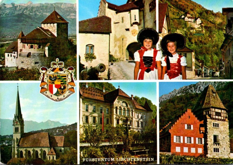 Liechtenstein Multi View Vaduz castle Locals In Costume The Red House and More