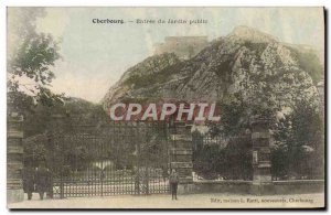 Old Postcard Cherbourg Entree Du Jardin Public