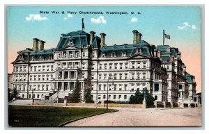 Vintage 1910's Postcard Panoramic View State War & Navy Building Washington DC