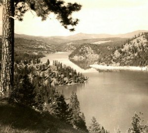 RPPC Beauty Bay Lake Idaho ID View Overlooking Lake UNP 1940s Postcard