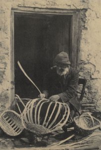 Button Oak Shropshire Basket Maker Postcard