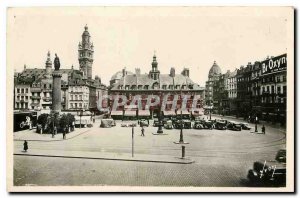 Old Postcard Lille Nord The square and the former stock exchange