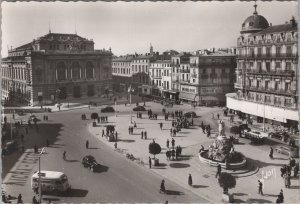 France Postcard-Montpellier, Herault, Place De La Comedie Et La Fontaine RR19711