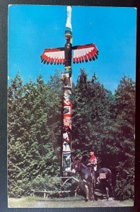 Vintage Postcard 1970's Indian Totem Pole, Adirondacks, New York State