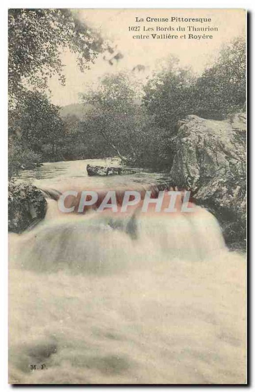 Old Postcard Creuse Picturesque Edges Thaurion between Valliere and Royere