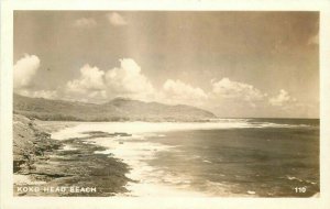 Honolulu Hawaii Koko Head Beach RPPC Photo Postcard 21-10967