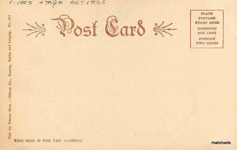 C-1905 Stage Actress Paula Edwards glamour Lady postcard 7396