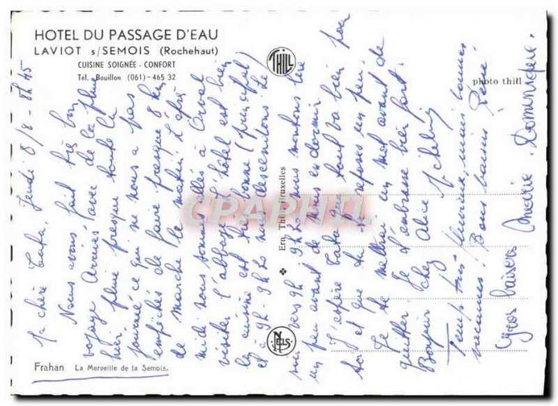 Postcard Modern Hotel Passage D & # 39Eau Laviot on Semois Frahan