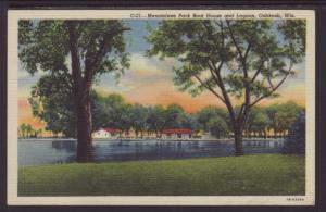 Menominee Park Boat House,Lagoon,Oshkosh,WI Postcard