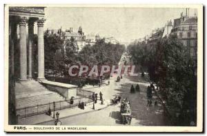 Paris Old Postcard Boulevard de la Madeleine