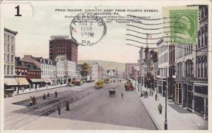 Pennsylvania Reading Penn Square Looking East 1932