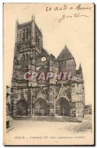 Meaux - Cathedral XII century - Old Postcard