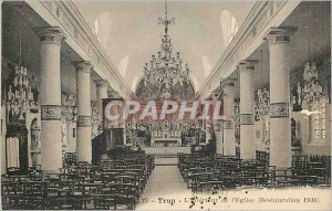 Old Postcard Trun Interior of the Church (Restoration 1936)