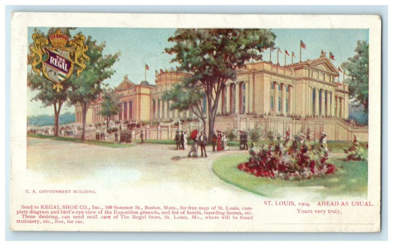 1904 US Government Building Ahead As Usual St Louis MO PMC Postcard