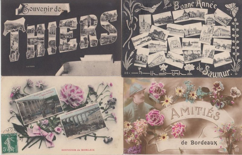 SOUVENIR DE France 94 Vintage Postcards mostly pre-1940 (L5739)