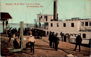 Postcard Steamer H.H. Plant at A.C.L. Dock in St. Petersburg, Florida