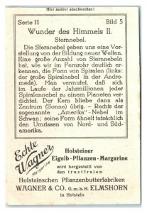 Star Nebula, Astronomical Wonders, Echte Wagner German Trade Card