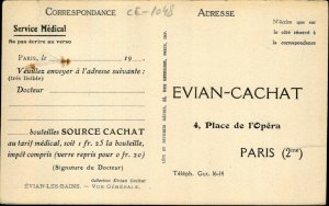 CE1048 france evian les bains general view evian cachat advertising medicine