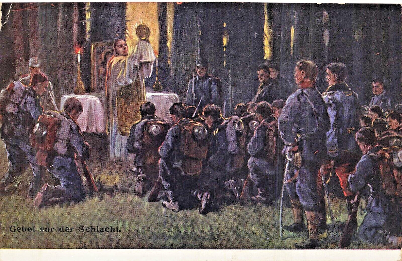 Gebet vor der Schlacht.-PRAYER BEFORE BATTLE~GERMAN WW1 MILITARY