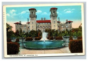 Vintage 1938 Advertising Postcard The Alcazar Hotel St. Augustine Florida