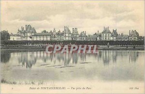 Postcard Old Palace of Fontainebleau Park View taken