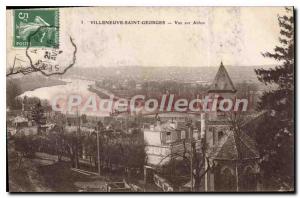 Old Postcard Villeneuve Saint Georges View On Ablon