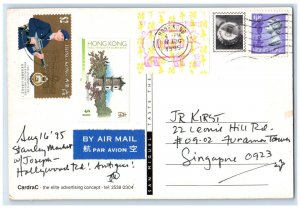 1995 San Miguel Beer Hong Kong's No.1 Beer Air Mail Par Avion Posted Postcard