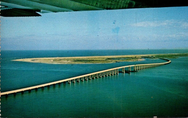 North Carolina Outer Banks Herbert C Bonner Bridge Spanning Oregon Inlet