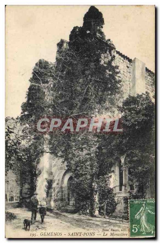 Old Postcard The Monastery Saint Pons Gemenos