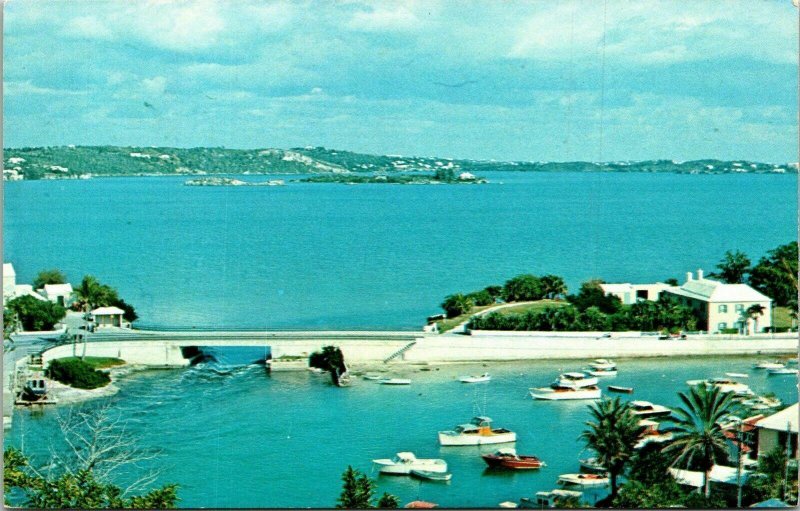 Flatts Bridge Smiths Parish Bermuda Postcard Koppel VTG UNP Vintage Unused  