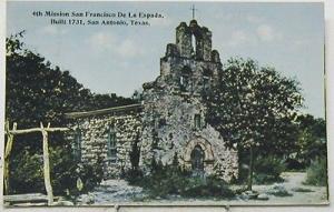 A117   SAN ANTONIO,  TX.  POSTCARD, MISSION SAN FRANCISCO...