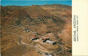 Aerial View Jerome Arizona 1950s Bradshaw Largest Ghost Town Postcard21-2683