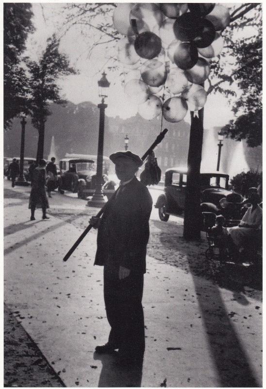 French Hot Air Balloon Market Trader Seller 1930s Paris French RPC Postcard