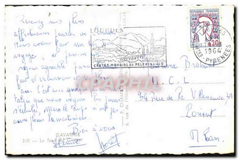 Old Postcard Gavarnie The Cirque background