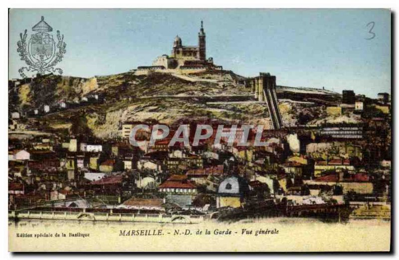 Old Postcard Marseille N D of the general view Guard